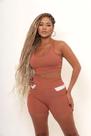 Conjunto Fitness Debora Marrom Cor:MarromTamanho:P