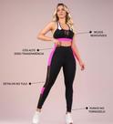 Conjunto fitness em poliamida calça e top