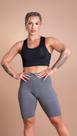 Conjunto Fitness Feminino Bermuda Lisa Academia Treino E Top Nadador Liso Básico Moda F7 NEW STYLE