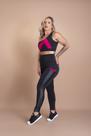 Conjunto Fitness Feminino Calça Legging Cintura Alta Com Bolso Lateral Cirrê E Top Faixa Um Ombro Moda Academia F7 NEW STYLE