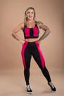 Conjunto Fitness Feminino Calça Legging Cintura Alta Detalhe Recorte E Top Cropped Trançado Costas Academia F7 NEW STYLE