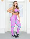 Conjunto Fitness Feminino Estampado Calça Empina Bumbum e Top com Bojo