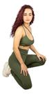 Conjunto Fitness Feminino Legging Cós Alto E Top Treino