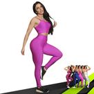 CONJUNTO Fitness Feminino TOP ALÇA FINA + Calça LEG BÁSICA Sports Treino Tecido Premium 877
