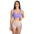 Conjunto Fitness Feminino Top e Short Suplex Poliamida Nude/Lavanda