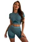 Conjunto Fitness Hupana Top Cropped Short Empina Bumbum