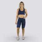 Conjunto fitness marinho transparente, tamanho M