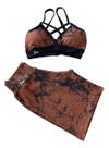 Conjunto Fitness Marmorizado Tie Dye Short + Top Bojo