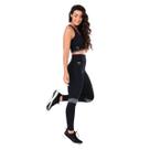 Conjunto Fitness Mix Color Cinza Legging e Top Academia