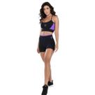 Conjunto Fitness Mix Color Lilas Short e Top Academia