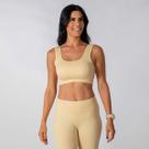 Conjunto Fitness Short E Top Alça Canelado Nude Alma Genius