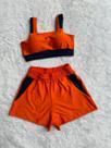 Conjunto Fitness Short e Top bojo Removivel Roupa Academia