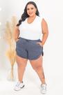 Conjunto Fitness Short Moletinho -plus Size C/ Blusa Regata