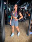 Conjunto fitness Suplex com elastano estampa unica (short+top)