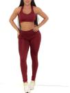 Conjunto Fitness Top com bojo Legging Modeladora Linha Premium