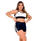 Conjunto Fitness Top nadador + Shortinho Bolso Bicolor Desportivo Academia Corrida Conjunto Fitness Top nadador + Shortinho Bolso Bicolor Desportivo Academia Corrida