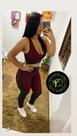 Conjunto Fitness Vinho no suplex e 3D