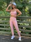 Conjunto Fitness Wonder- Compressão e Leve Brilho. Não marca celulite e modela o corpo.