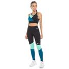 Conjunto Fitness Zor Legging Preto Lavado Azul com Top Azul Feminino Confortável e Estiloso Conjunto Fitness Zor Legging Preto Lavado Azul com Top Azul Feminino Confortável e Estiloso