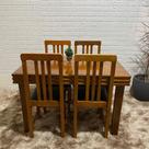 Conjunto Fixo Colonial Mesa 120x80 com 4 Cadeiras
