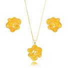 Conjunto flor liso