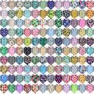 Conjunto floral a granel de 120 peças de bandanas para cães Amylove, 45 x 45 x 65 cm
