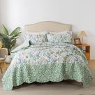 Conjunto floral de 3 peças de colcha HoneiLife Oversize 269 x 269 cm