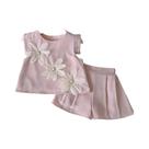 Conjunto Floral De Verão Para Meninas 2 Peças Camiseta De Manga Curta E Shorts Roupas Casuais Conjunto Floral De Verão Para Meninas 2 Peças Camiseta De Manga Curta E Shorts Roupas Casuais