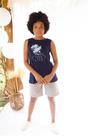 Conjunto floratta azul