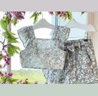 Conjunto florido com pedraria