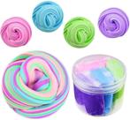 Conjunto Fluffy Floam Slime SWZY, pacote com 4 brinquedos elásticos de argila macia