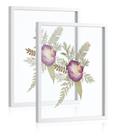 Conjunto flutuante de 2 porta-retratos Sonefreiy 11x14 brancos com vidro
