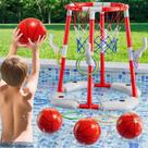 Conjunto Flutuante de Cesta de Basquete para Piscina MSKOLER 66x58cm