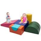 Conjunto Foam Play Set Crawl and Climb Indoor Activity para crianças, azul