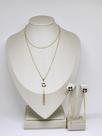 Conjunto folheado a ouro