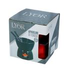 Conjunto Fondue 400ml 4 Pçs Porcelana Canelado - Tudo em Caixa