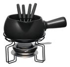 Conjunto Fondue De Cerâmica Chocolate Queijo Carne Kit