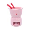 Conjunto Fondue De Porcelana Hauskraft Lamour Rosa 5 Pecas