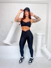 Conjunto Franzido Duplo Shiny - Legging e Top com Bojo Removível