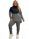 Conjunto Frio Blusa Calça Com Gola Feminino Elegante Agasalho Lanzinho Inverno Confortavel 3102
