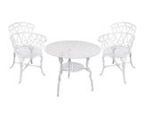 Conjunto Fundido Jardim Varanda Viena com Mesa e 2 Poltronas Várias Cores
