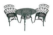 Conjunto Fundido Jardim Varanda Viena com Mesa e 2 Poltronas Várias Cores