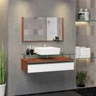 Conjunto Gabinete Banheiro 80cm Ametista