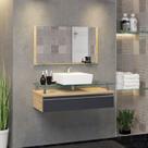 Conjunto Gabinete Banheiro 80cm Ametista