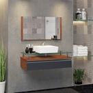 Conjunto Gabinete Banheiro 80cm Ametista
