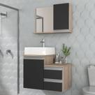 Conjunto Gabinete Banheiro CROSS 60cm - Gabinete + Cuba + Espelheira