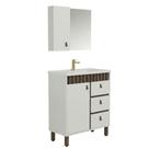 Conjunto Gabinete de Banheiro Cecilia com Pé 60cm Conjunto Gabinete de Banheiro Cecilia com Pé 60cm