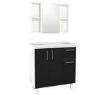 Conjunto Gabinete de Banheiro Lisboa 80cm Conjunto Gabinete de Banheiro Lisboa 80cm