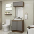 Conjunto Gabinete para Banheiro 80cm 3 Portas Vik Madesa 02 R