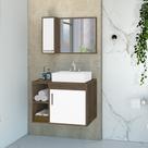Conjunto Gabinete para Banheiro com Cuba de Sobrepor e Espelheira 60cm Dublin